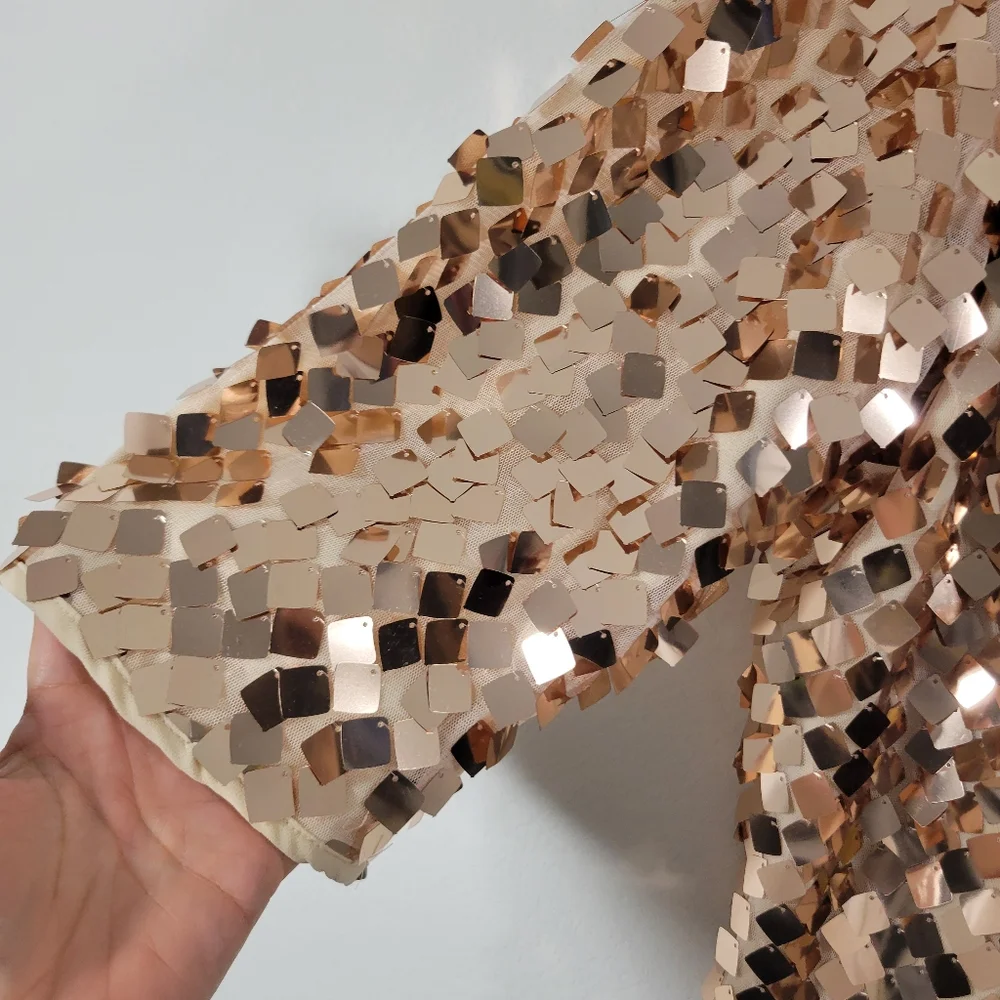 LULAROE Elegant Stella rose gold sequin bling holiday formal bolero layer jacket